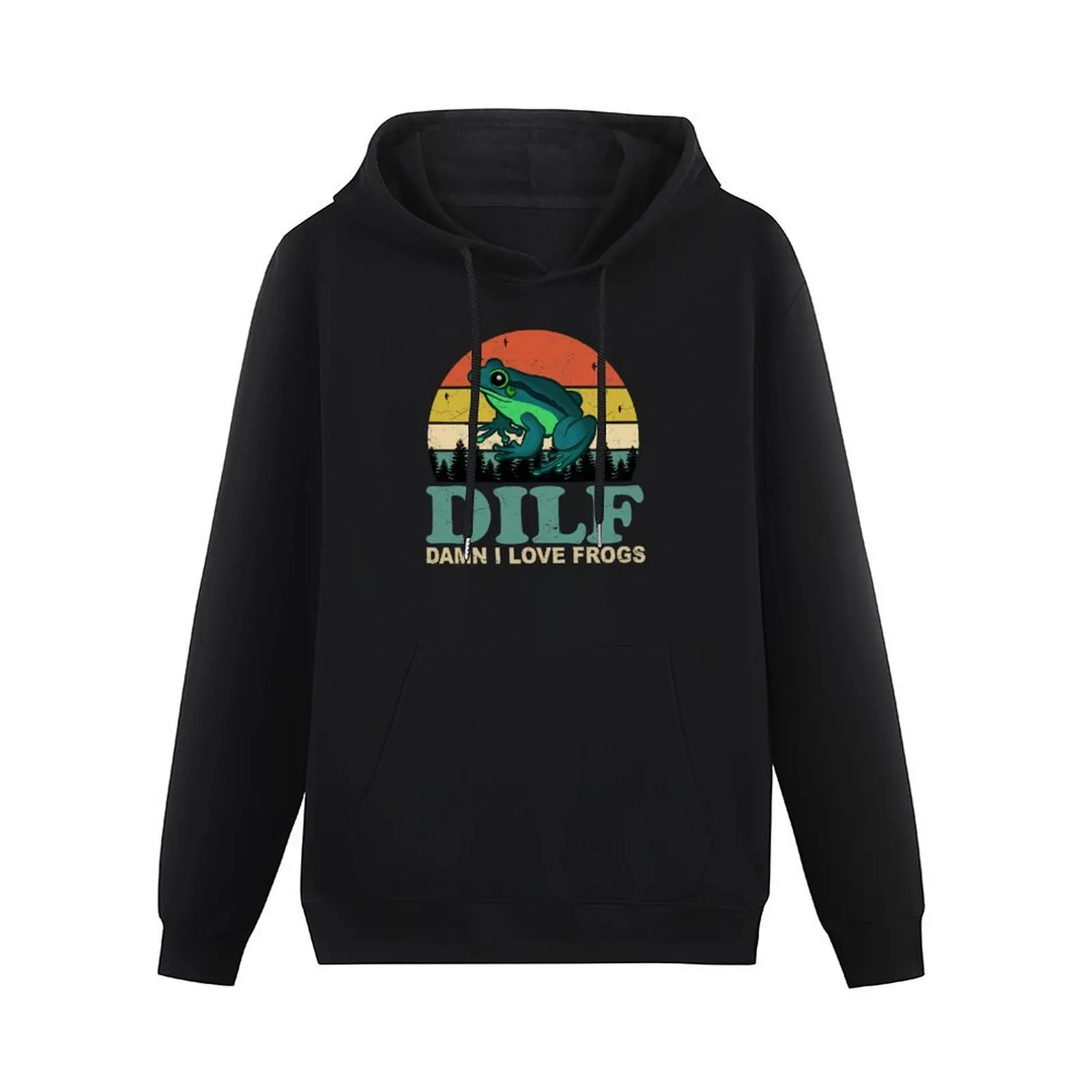 DILF Damn I Love Frogs Pullover Hoodie winter clothes men's sweat-shirt set autumn jacket men tracksuit