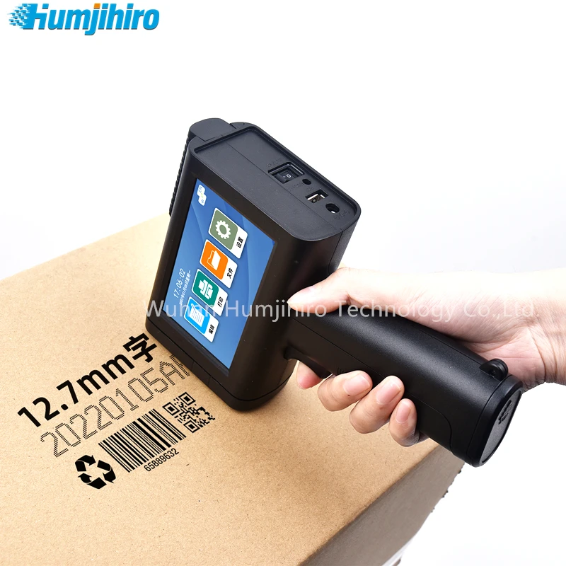 23 Languages 12.7mm Handheld Thermal Inkjet Printer Variable QR Barcode Code Date Number Logo ExpiryDate Mobile Portable Printer