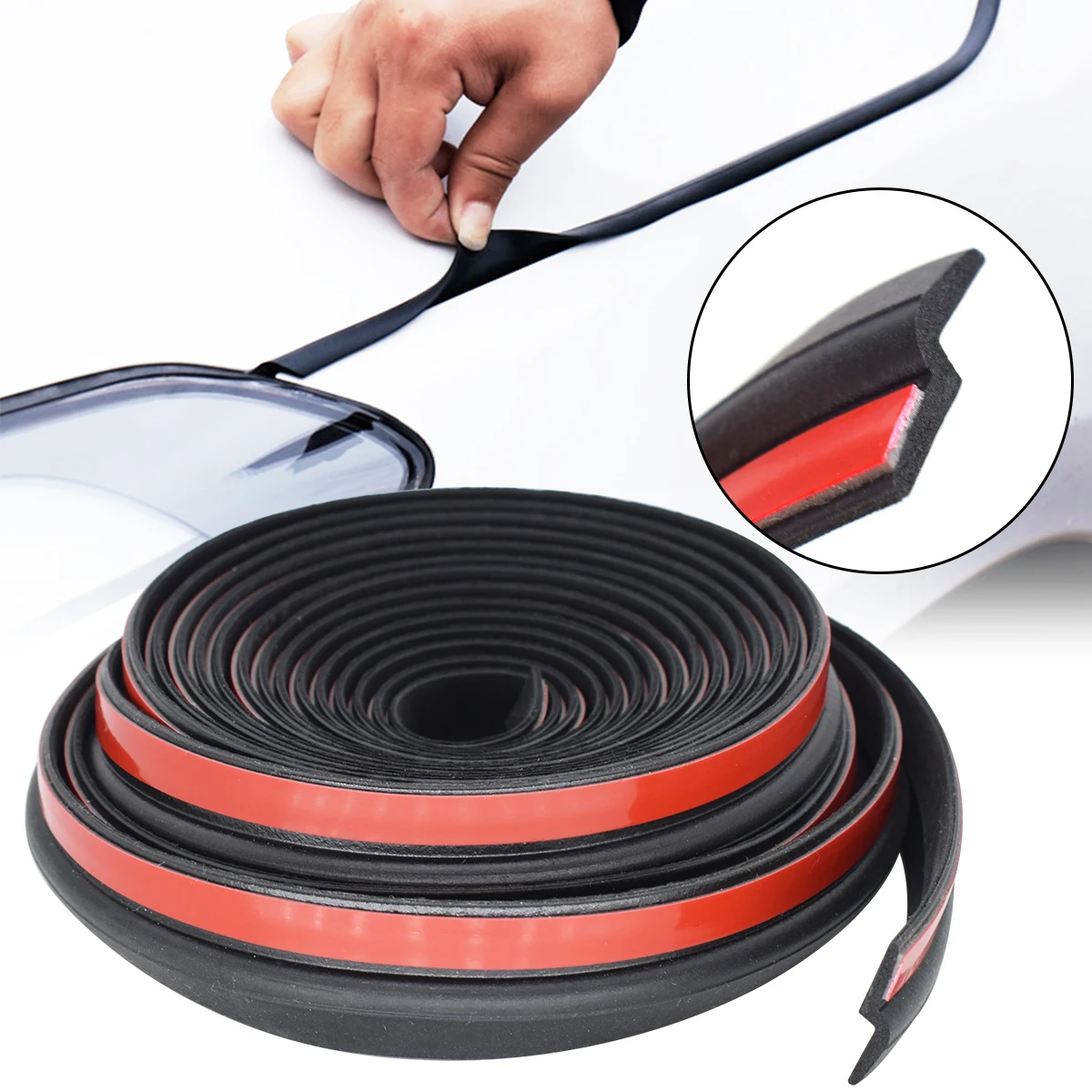 

4 meters Noise insulation Z Type Car Door Seal Strip Edge Rubber Weatherstrip Hood Anti Noise Sealing Strip Trim Auto Epdm Seals