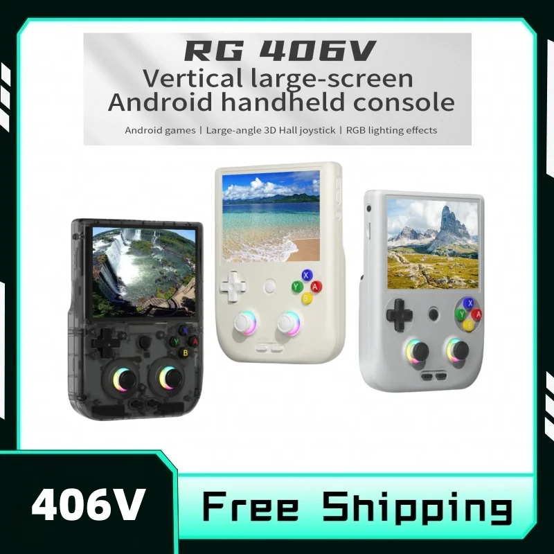 

Hot Sales ANBERNIC RG 406V Handheld Game Console 4" IPS Multi-touch Screen Android13 Retro Video Games Support 1080p DP FOTA