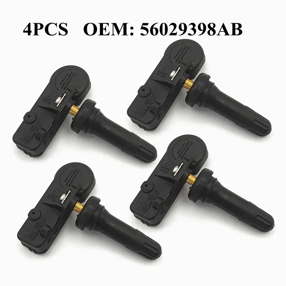 4Pcs 56029398AB TPMS Tire Pressure Monitor Sensor For Chrysler Voyager Dodge Durango Jeep Grand Cherokee Fiat 433MHZ 68241067AA