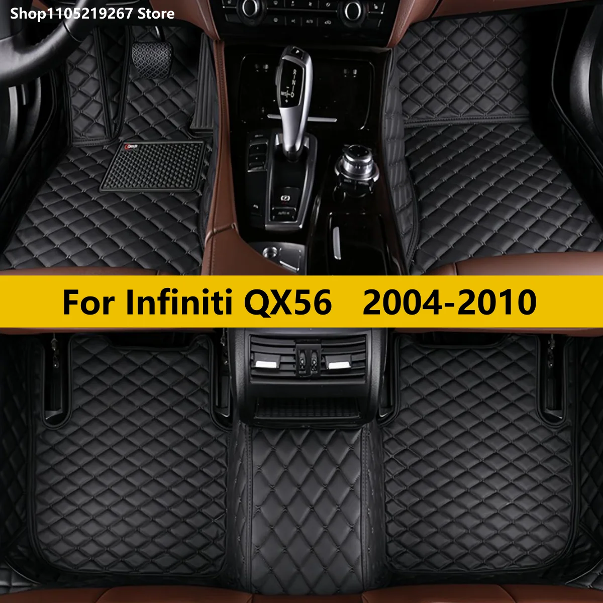 

Custom Car Floor Mats For Infiniti QX56 2004 2005 2006 2007 2008 2009 2010 Years Full Coverage Floor Mats Luxury Floor Liners