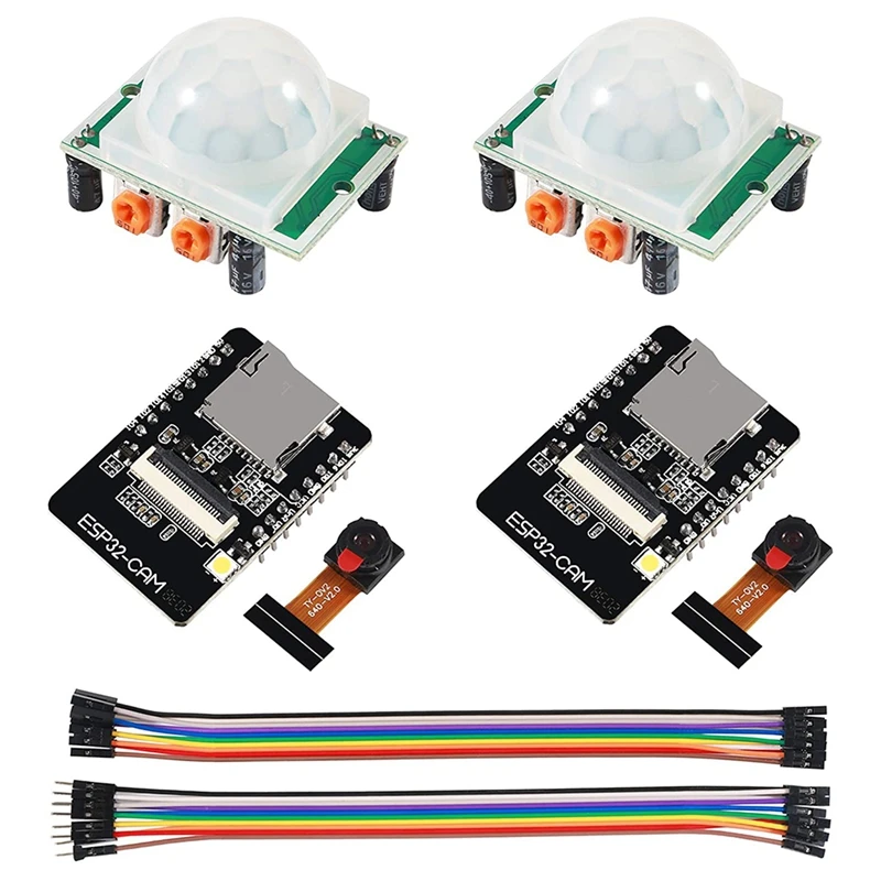 

ESP32-CAM Camera Module ESP32 Wireless OV2640 Camera Module + For HC-SR501 Pir Motion IR Sensor Body Module