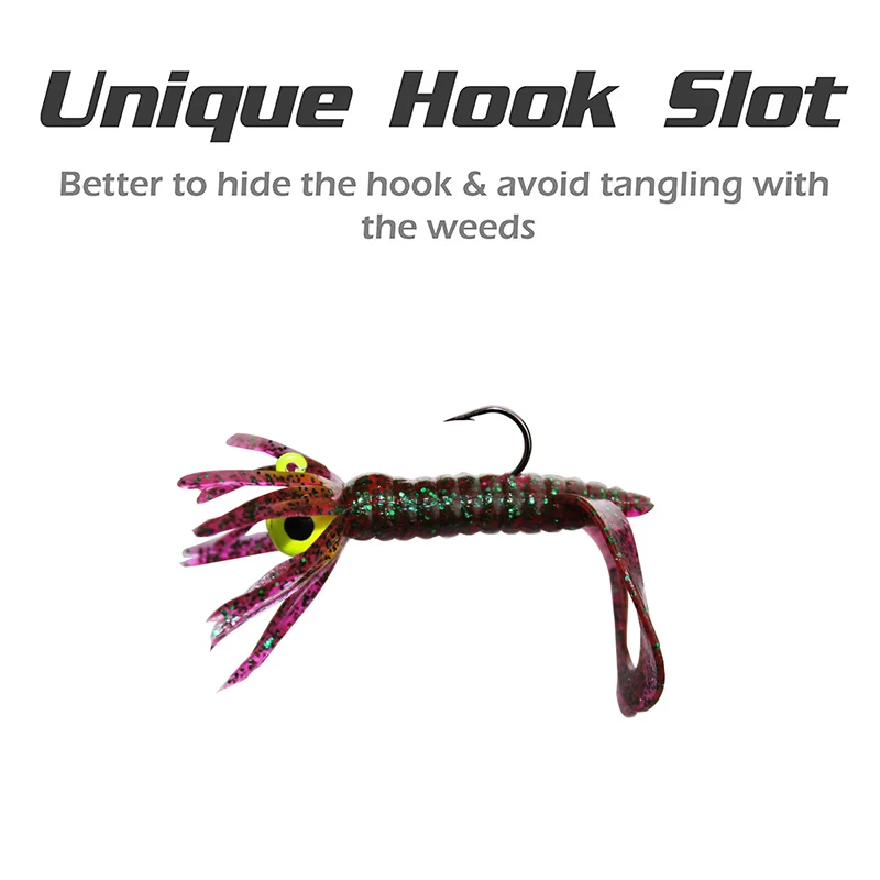 PRO BEROS Fishing Lure 5pcs Ultralight Freshwater Soft Bait For Jig Head Fishing Tackle Saltwater Swimbait Trout Worm Pesca