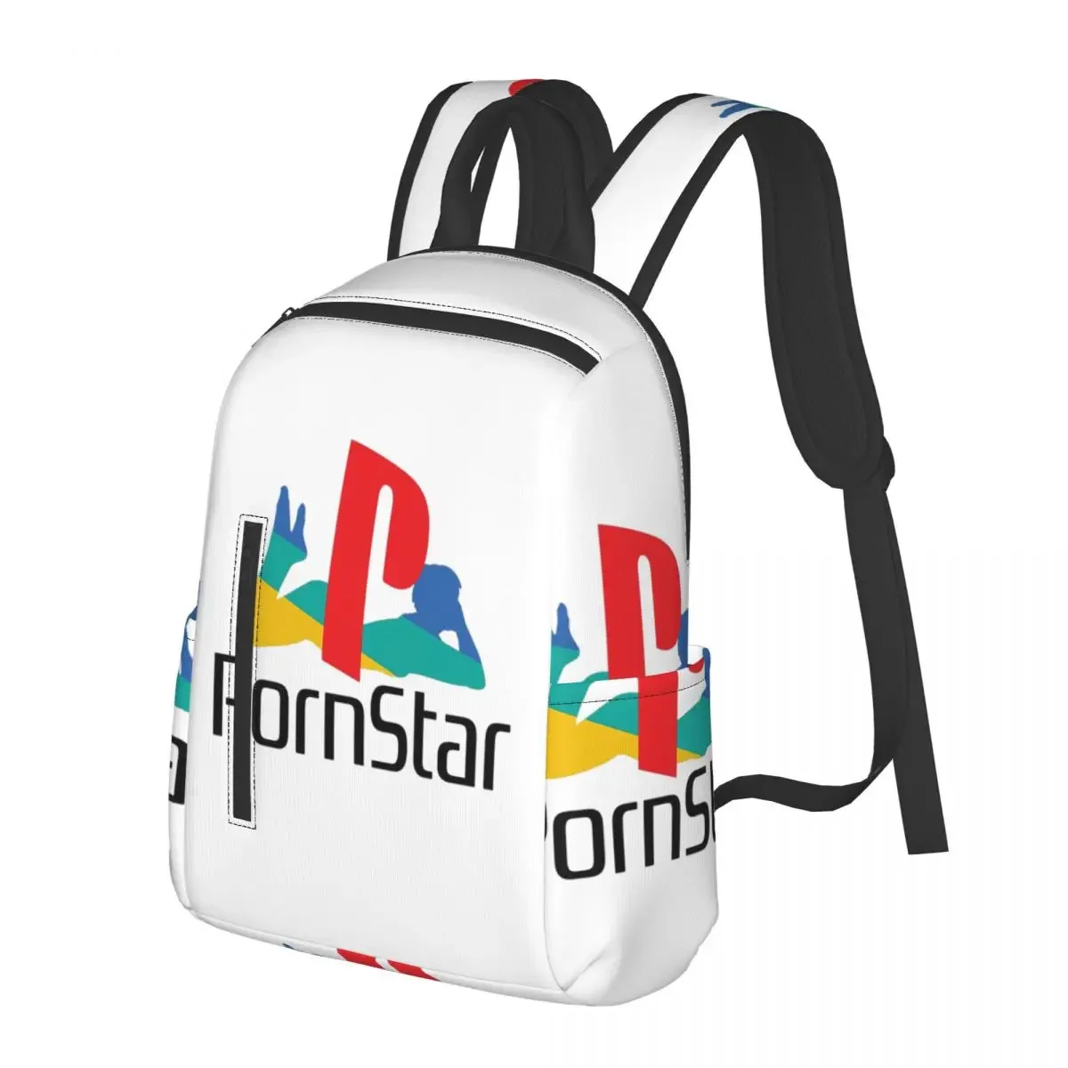 

Ps Pron Star White Student Backpack School Bag Hiking Travel Daypack for Men Women Bookbag Shoulder Bags