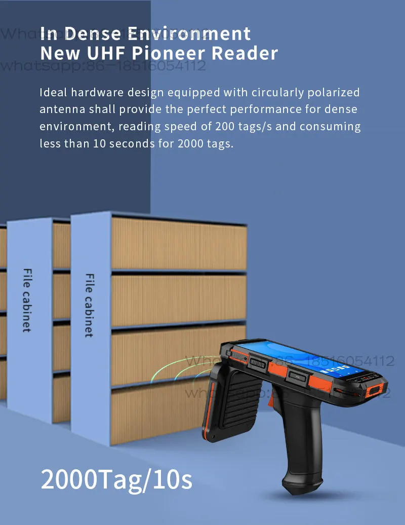 

2025 Anndroid 10.0 860-960mhz bluetooth/wifi/4G long distance uhf rfid handheld terminal reader