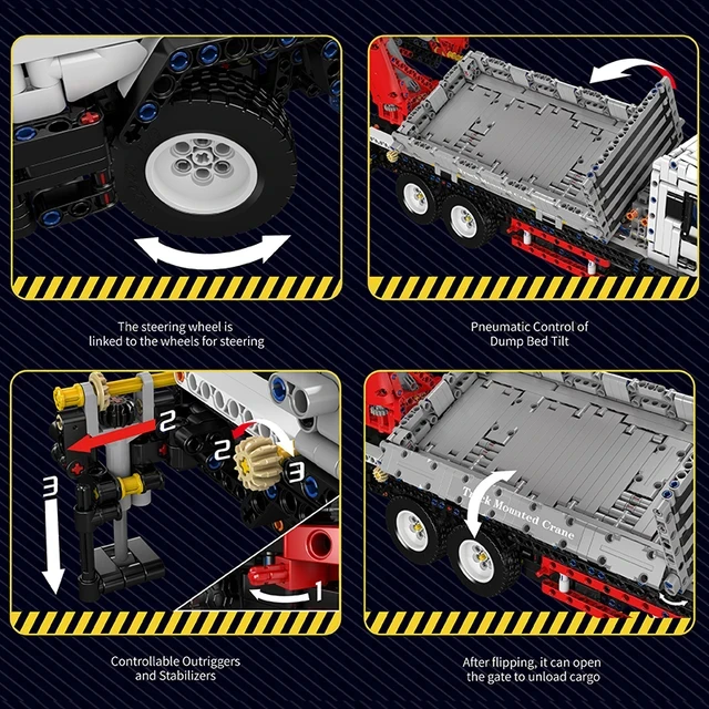 Mal King 17063 Technische Auto Bouwsteen Afstandsbediening Vrachtwagen Gemonteerde Kraan Model Assemblage Baksteen Speelgoed Kids Kerstcadeau