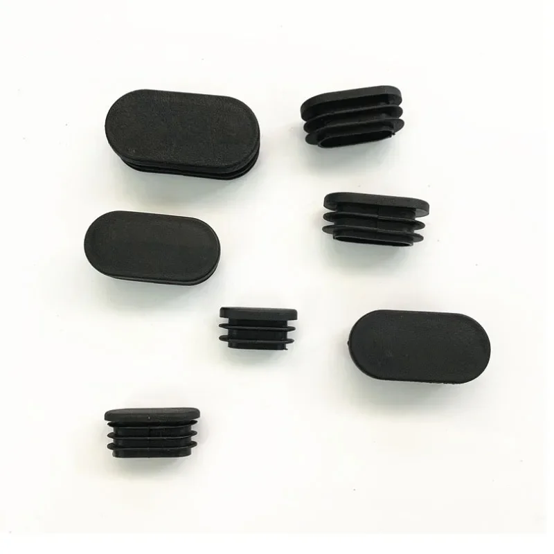 10Pcs Oval Plastic Blanking End Cap Tube Pipe Inserts Plug Chair Table Leg Caps Furniture Floor Protector