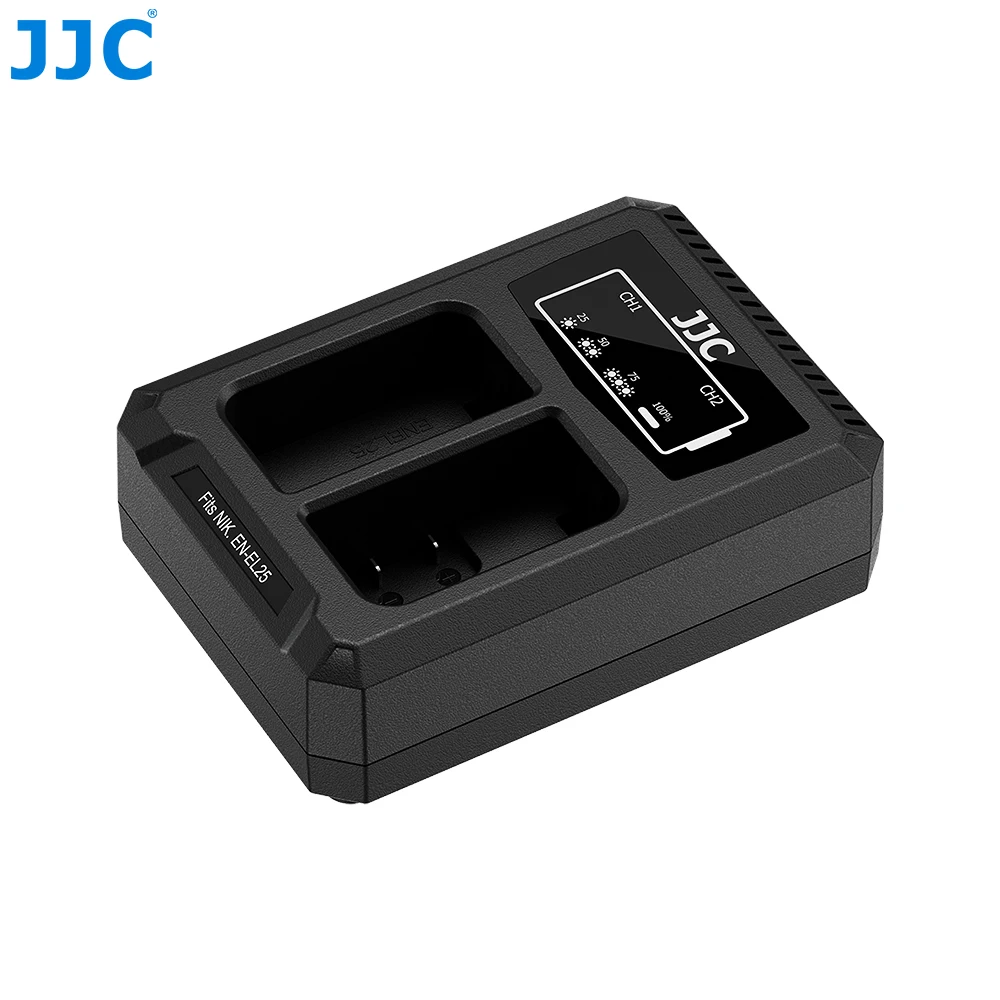 2 x EN-EL25 accu en oplader voor Nikon Zfc, Z30, Z50, Z50II 2 x EN-EL25 accu en oplader voor Nikon Zfc, Z30, Z50, Z50II