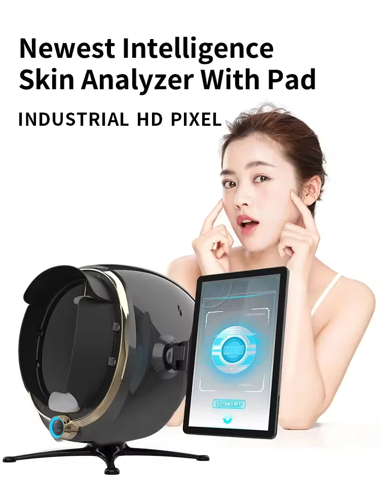 Portable Skin Analyzer Machine Advanced Facial Skin Scanner for Moisture, Pores, Elasticity Pigmentation Results with Mobile App