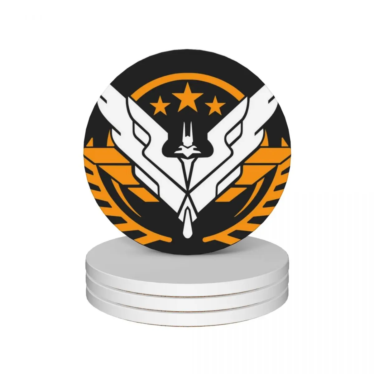 

Elite: Dangerous - Triple Elite Ceramic Coasters (Set of 4) tea cup holder set for drinks ceramic cup set Coasters