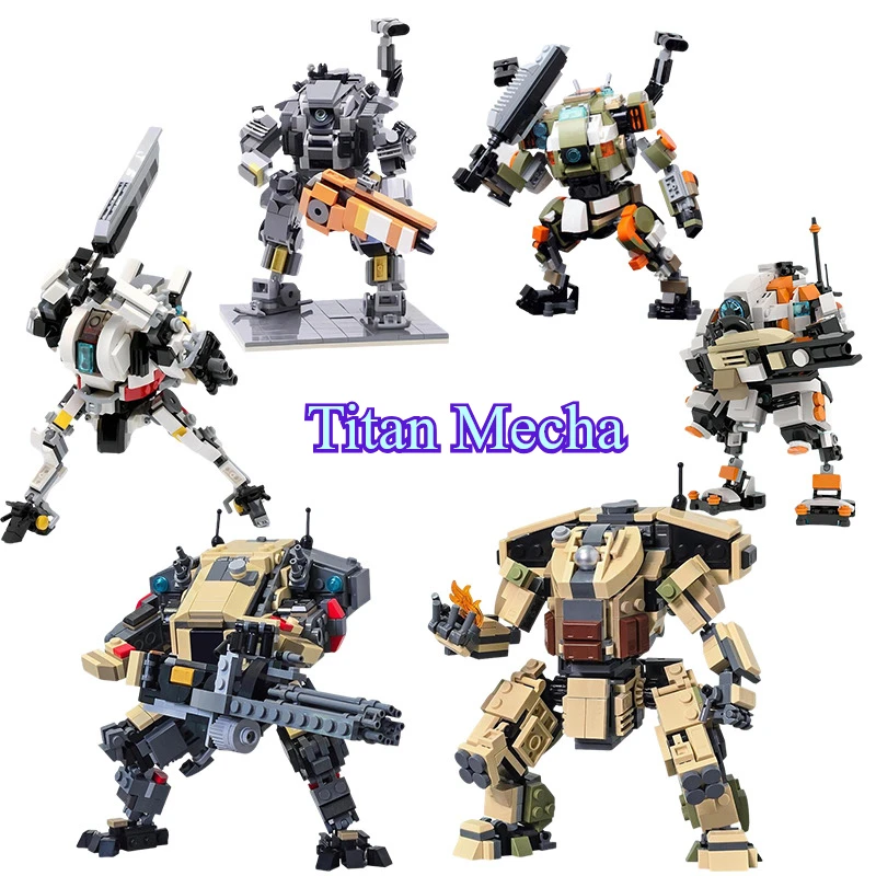 

Строительные блоки Mecha MOC на тему Титанов, набор моделей 11 роботов с подвижными шарнирами, полный подарок коллекции Титанов для взрослых фанатов