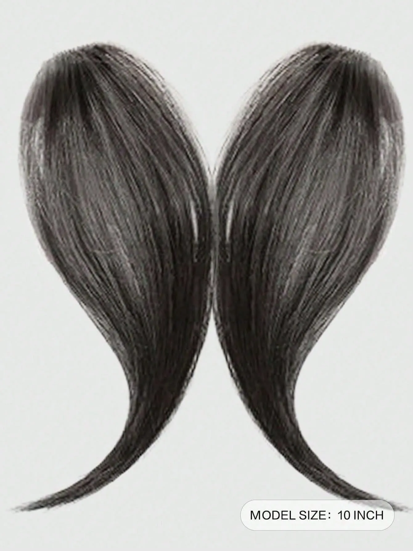 2Pcs/Set Synthetic Middle-Part Bangs Hair Extensions Easy Clip In Forhead Gradient Bangs Natural Seamless Side Fringe Hairpiece