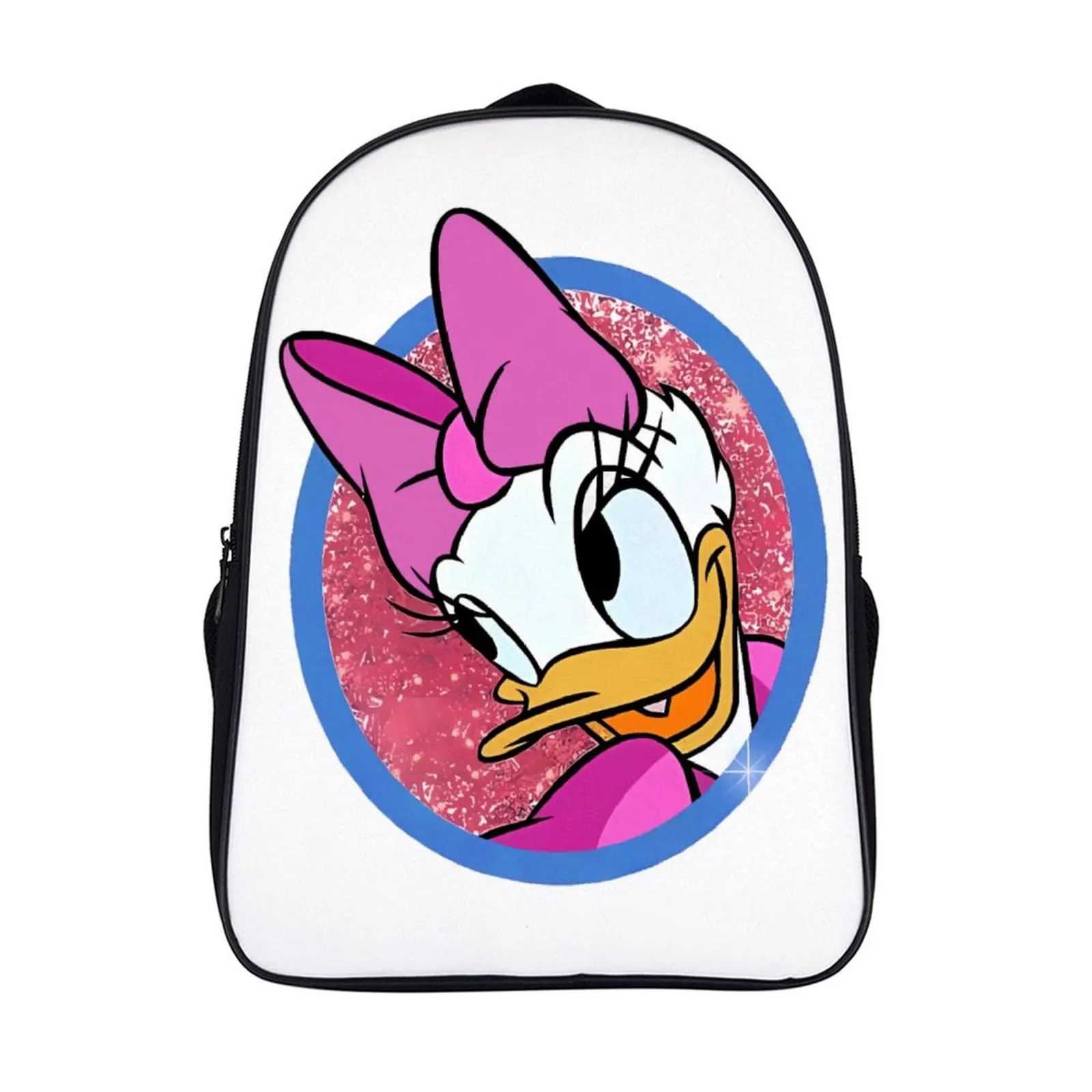 

Fashion Student's Backpack Cartoon Disney Daisy Duck School Bag 16 Inch 2 Compartment Backpack Student Schoolbag