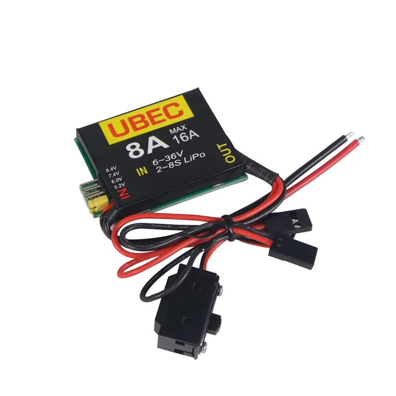 SQPP-2PCS 2S-6S 6-36V UBEC-8A BEC DUAL UBEC 8A /16A 5.2/6.0/7.4V/8.4V For Servo Separate Power Supply RC Car Fixwing Airplane