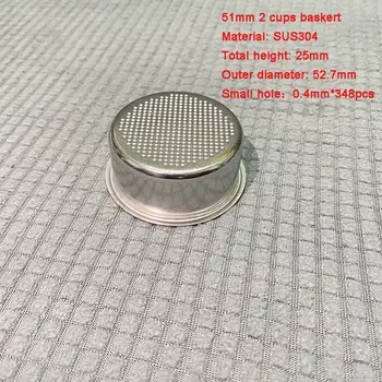 Bezedný portafiltr na kávu pro Delonghi EC680/EC685 51 mm, náhradní nahý filtr z nerezové oceli, košík na kávu, příslušenství 8 nejlepší prodej Příslušenství k DeLonghi EC685 - №7