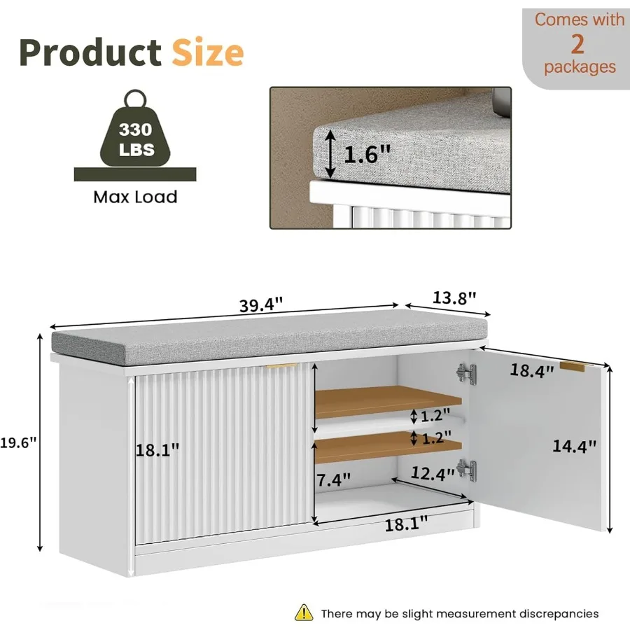 2-stufiger Schuhaufbewahrungsbehälter, 2er-Set, weiße Eingangsbehälter mit Stauraum und verstellbaren Regalen, Rihen-Schuhregal für den Eingangsbereich, Wohnzimmer