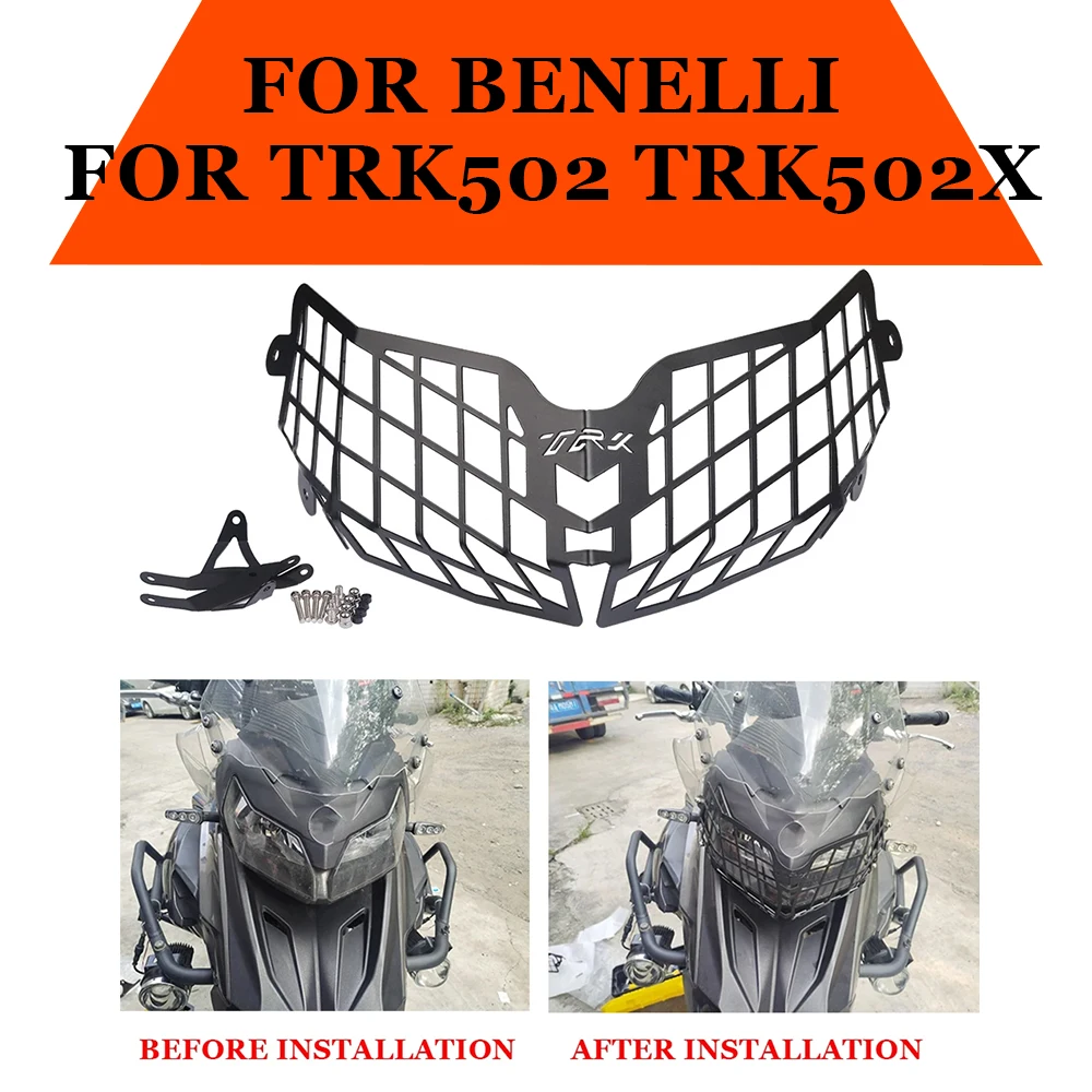 

Motorcycle Headlight Head Light Guard Protector Cover Protection Grille For Bennlli TRK 502 TRK502X 2018 2019 2020 2021 TRK502
