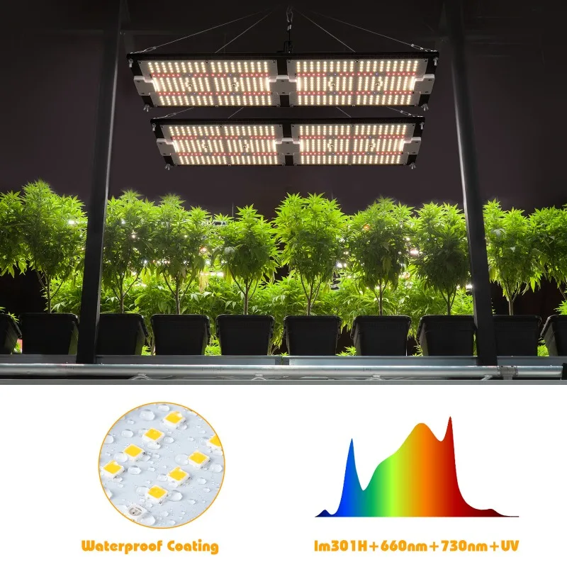 Luce per piante con tabellone quantico a spettro completo