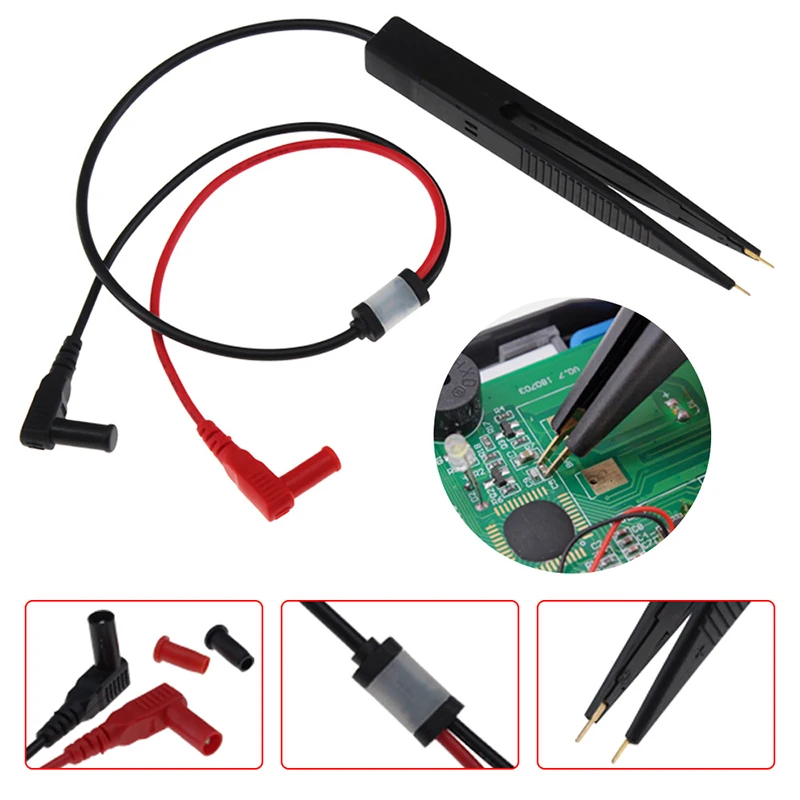 1PCS Clip Test Pen SMD Multimeter Probe Tweezers Patch For Capacitance Inductance Resistor Measurement Multi-Use Electric Tool