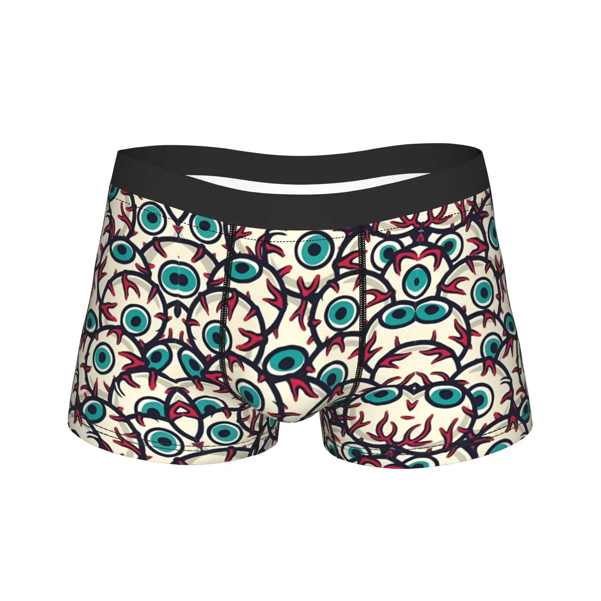 

Cartoon Graffiti Eye Underwear Soft Trend Panties Print Shorts Briefs For Man Pouch Large Size Boxershorts