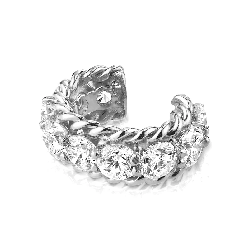 KEYOUNUO 1 pezzo Orecchini a clip dorati e argentati per donna, con perle e zirconi, finti piercing, orecchini a clip dorati, gioielli all'ingrosso_voghion.com