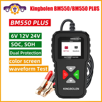 KINGBOLEN BM550/BM550 PLUS Battery Tester 6V 12V 24V 100-2000 CCA Cranking Charging Battery System Detect Auto Battery Analyzer