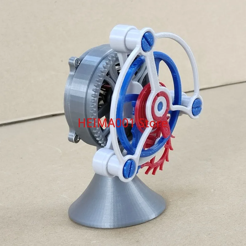 

Tourbillon Gear Transmission Mechanical Model Clockwork Power Device 3D Printing Rotary Escapement Structure Decompression Toy