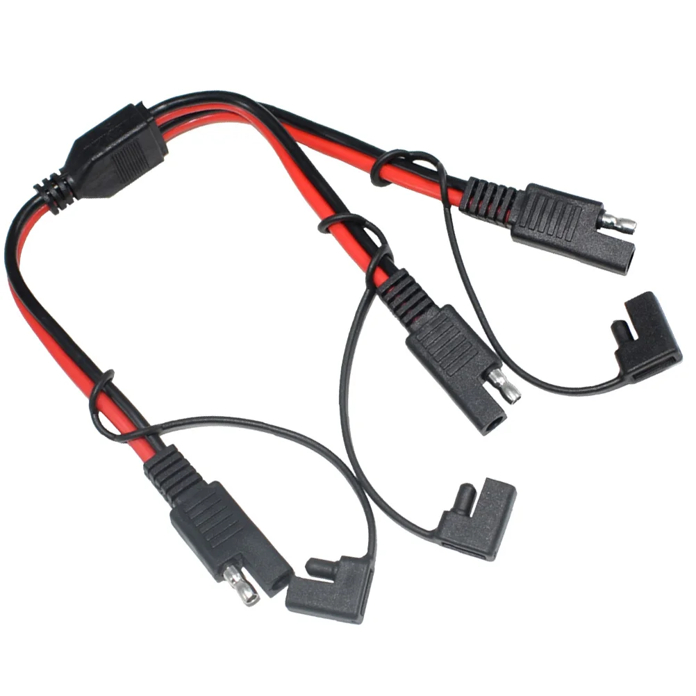 

1 to 2 Sae Extension Cable Power Plug Adapter Wire Connector Low Resistance Quick Connect Disconnect for Solar