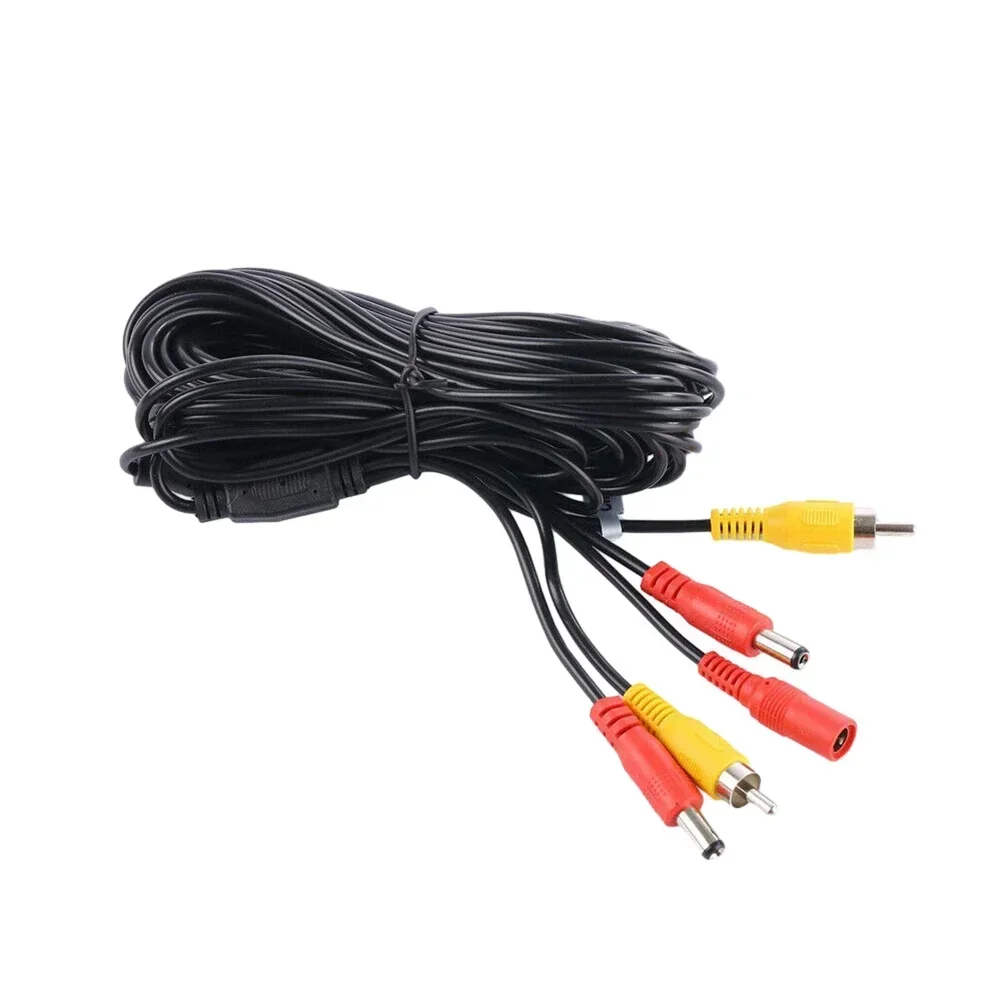 

Heavy duty car RCA DC video AV cable wire 7M length for car backup camera quick installation and precise signal transmission