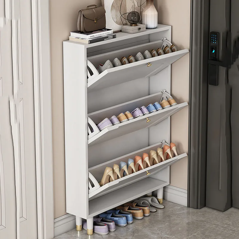 Tall Ultra Thin Shoe Cabinet Tipping Narrow Household High Quality Shoe Cabinet Storage Wood Organizador De Zapatos Furniture