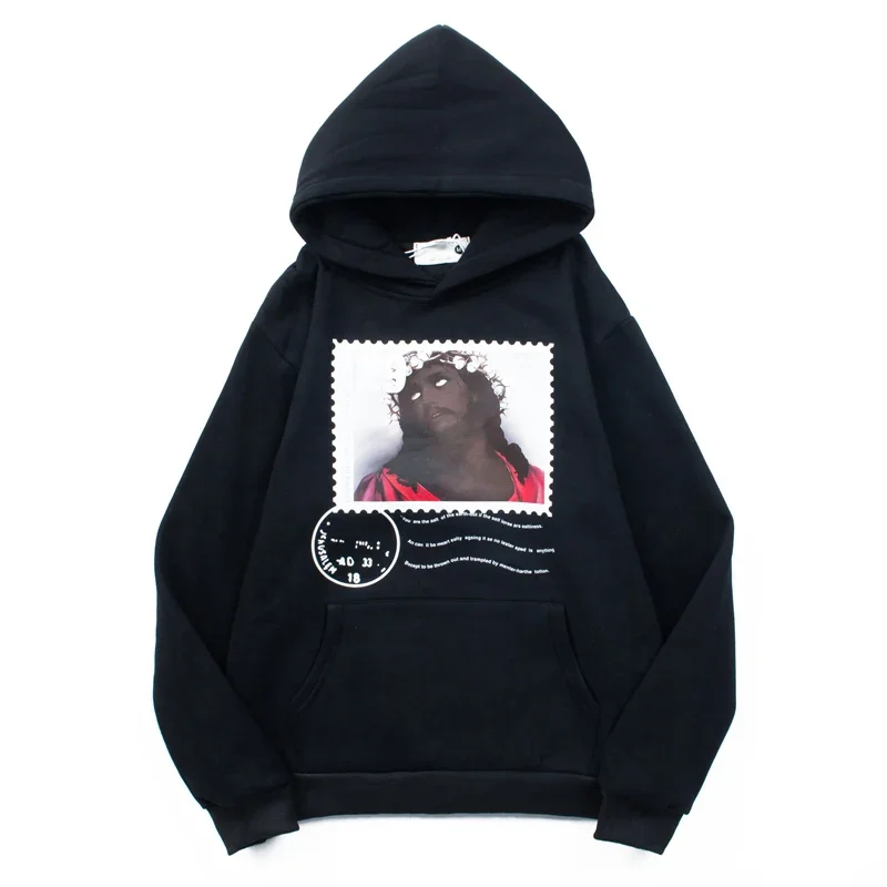 

American Trend Kanye West Hoodie Stamp Print High Quality Unisex Hoody Sweatshirts Spot Inventory