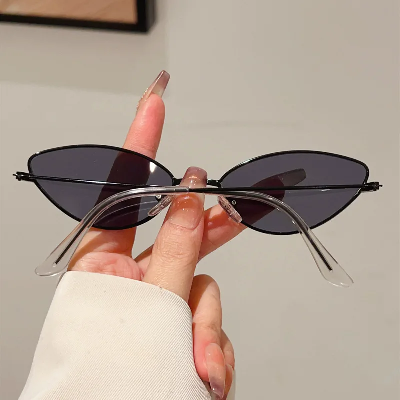 OEC CPO Vintage Metall Cat Eye Sonnenbrille Frauen Kleine Rahmen Luxus Marke Sonnenbrille für Weibliche Polychrome Shades UV400 Brillen – Detail 5