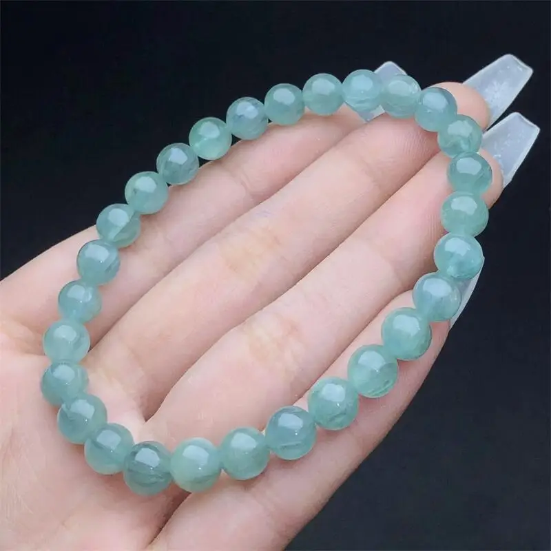 8MM Natural Blue And Green Kyanite Bracelet Women Healing Gemstone Crystal Strand Jewelry Christmas Holiday Gift 1PCS