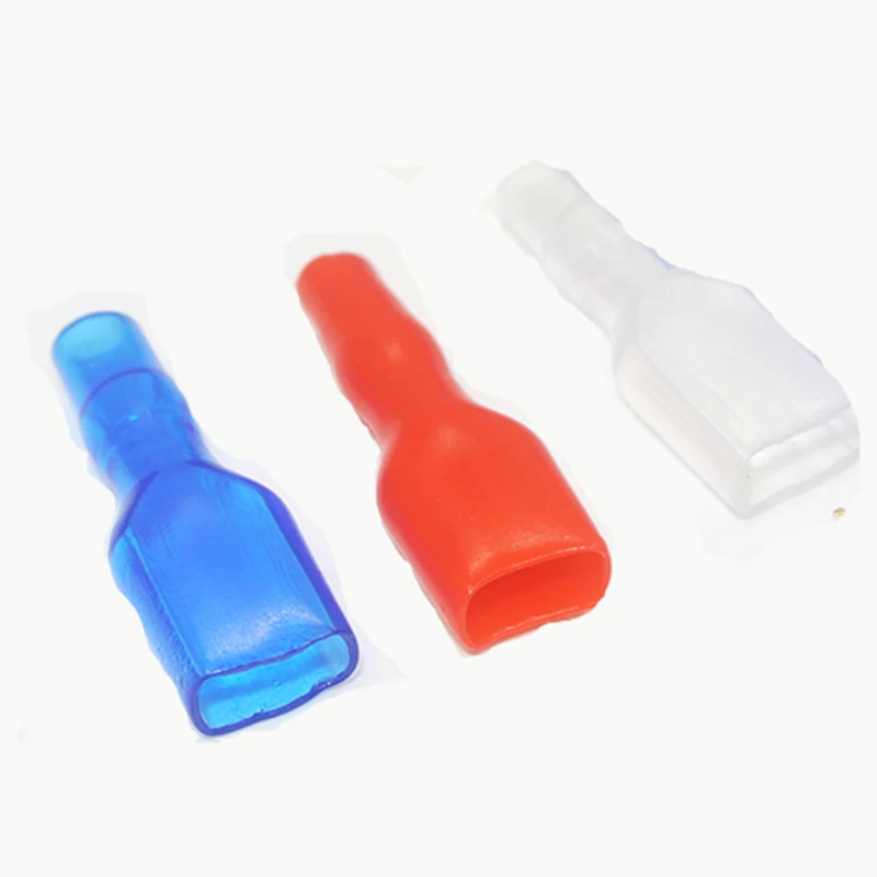 50PC 2.2mm 2.8mm 4.8mm 6.3mm Female Male Spade Crimp Terminals Electrical Insulating Sleeve Wire Wrap Connector for 0.5-1.5mm2