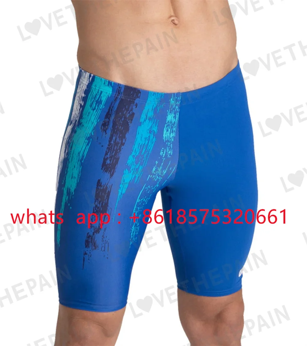 Men's Team Painted Stripes Jammer Swimsuit Summer Trunks Pro Swim Quick Dry Uv Surf Swimming Pantalones Surf Trunks Beach Shorts