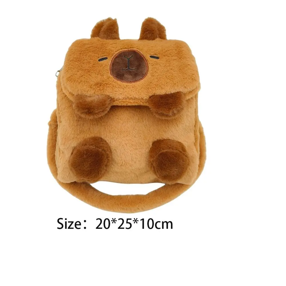 Capybara peluche Capybara poupée sac à dos simplicité dessin animé Campus sac à bandoulière femmes sac à bandoulière motif Animal sac femmes
