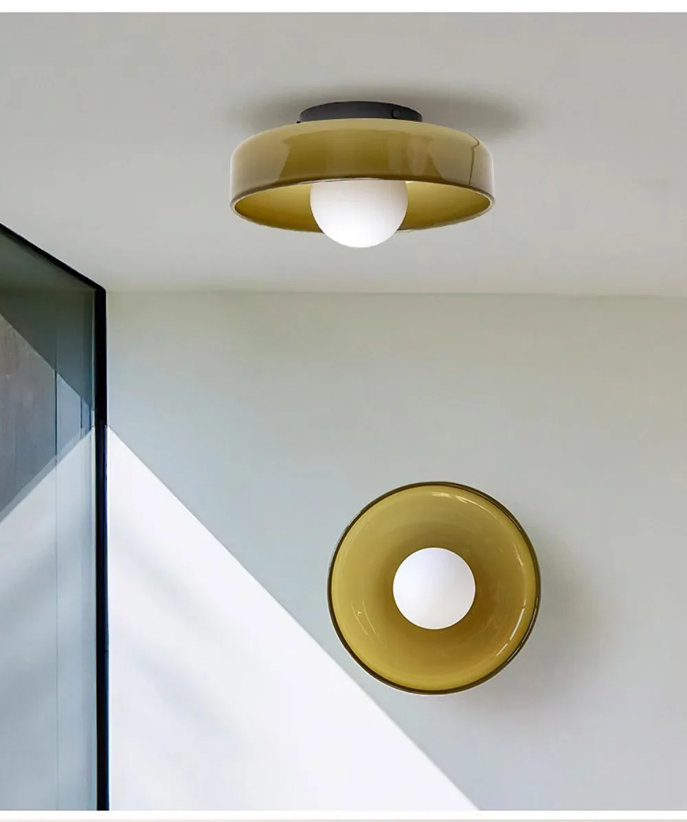 Nordic Glass Ceiling Light Single Head G9 Lamp Source Wall Lamp For Entryway Hallway Aisle Balcony Living Room Bedroom Fixtures