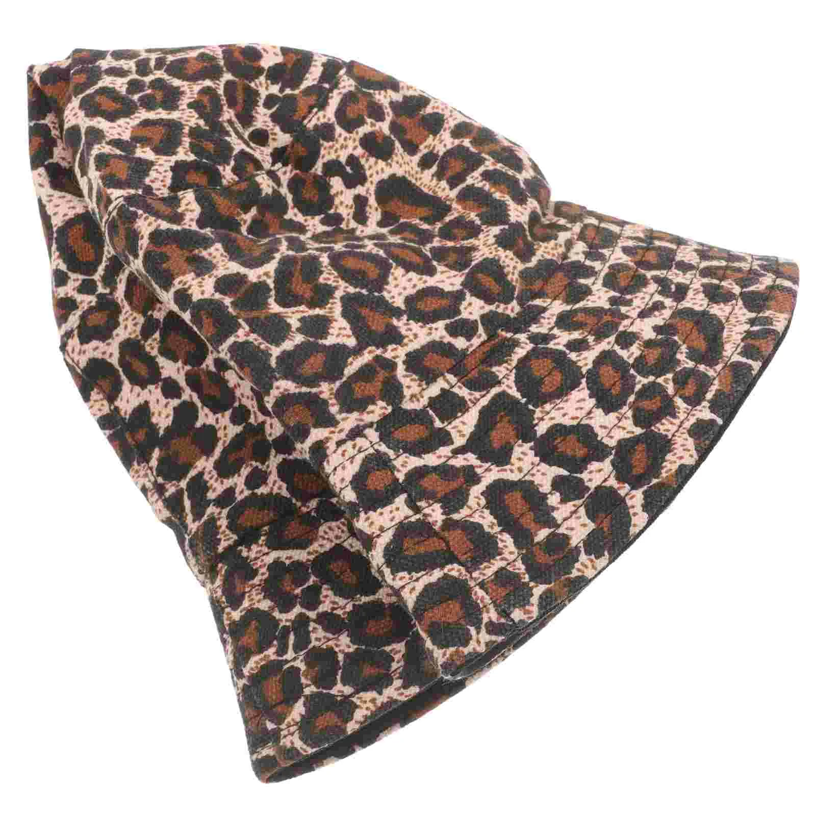 

New Leopard Print Reversible Bucket Hat Summer Hats Sunhats UV Protection