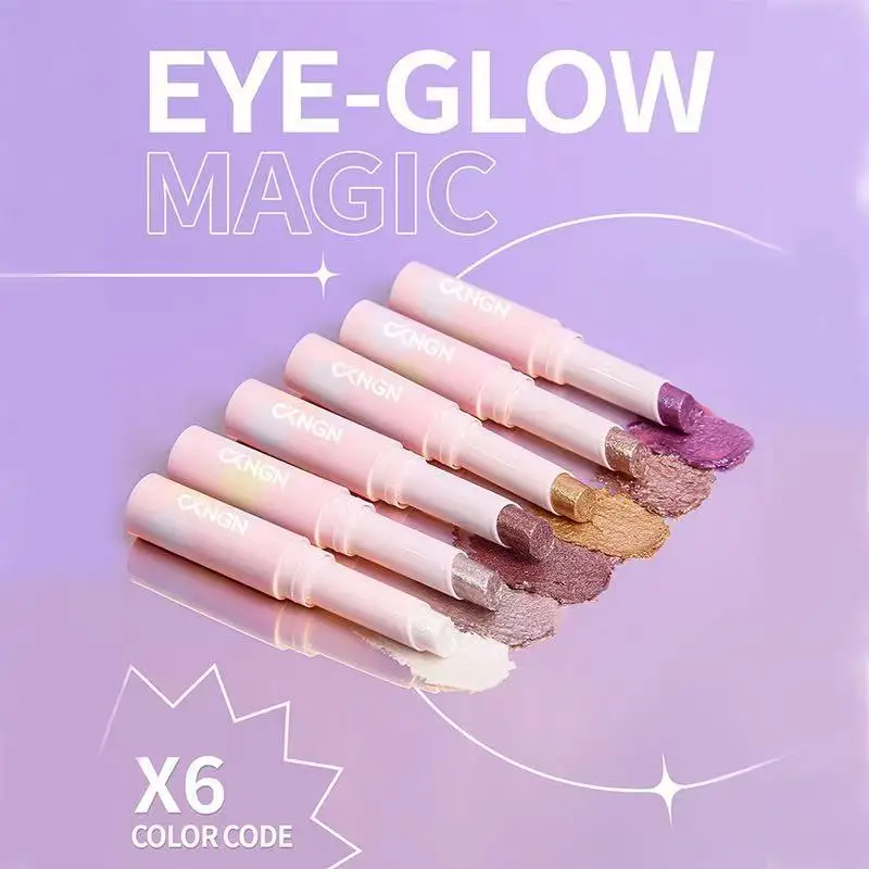 

Creamy Eyeshadow Stick Shimmer Highlighter Pen Multi-use For Eyes & Cheeks, Creamy Texture