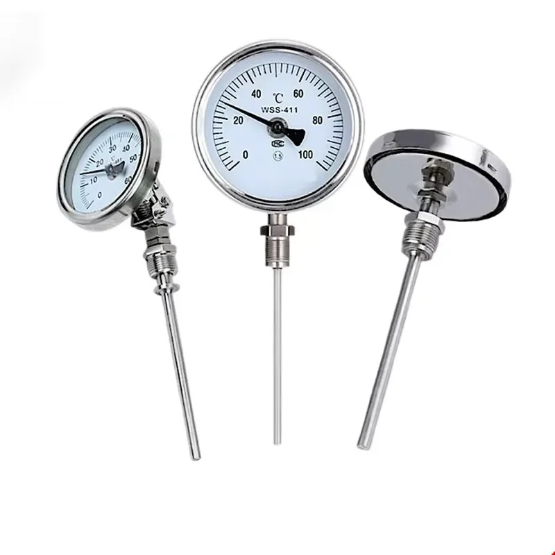 Textile Industry Capillary Oil Filled Pressure Type Thermometer Long Probe