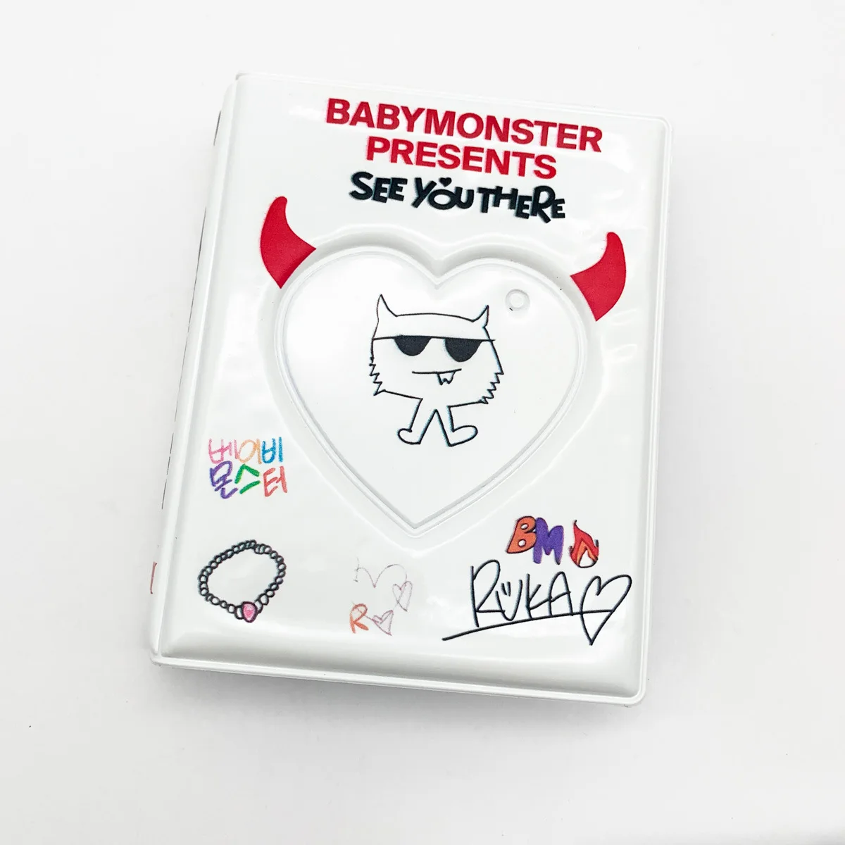Kpop Babymonster-カードバインダー、かわいい漫画、アルバム、フォトカードホルダー、保護、16pカード、アルバム、ファン、収集品、asa、ahyeon、ruka、rami