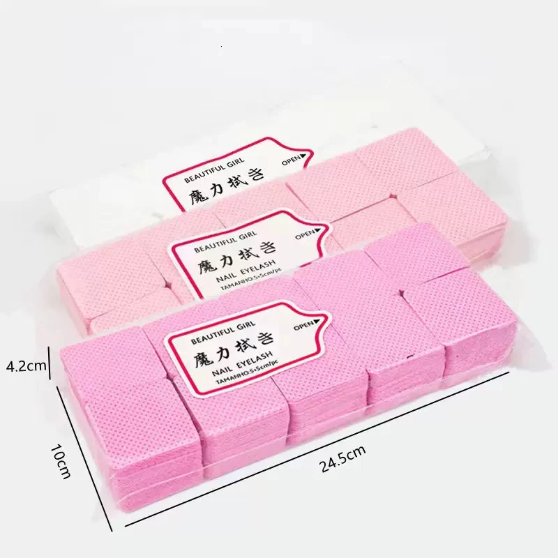20/300-1000Pcs Lint-Free Nail Cleaning Wipes Nail Clean Pads Nail Art Beauty Nail Clean Care Cotton Gel Nail Polish Remover Wipe