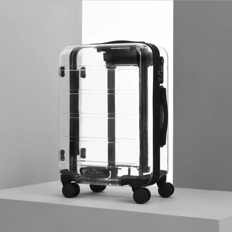 TRAVEL TALE-maleta giratoria transparente con ruedas, maleta con ruedas, equipaje de cabina, 20, 22, 24 y 26 pulgadas, nueva marca