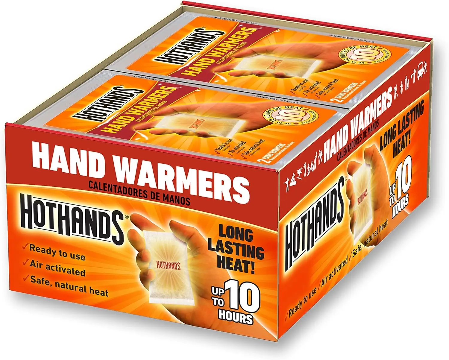 

100 Pairs of Reusable Hand Warmers for Cold Weather, Portable Heat Pads