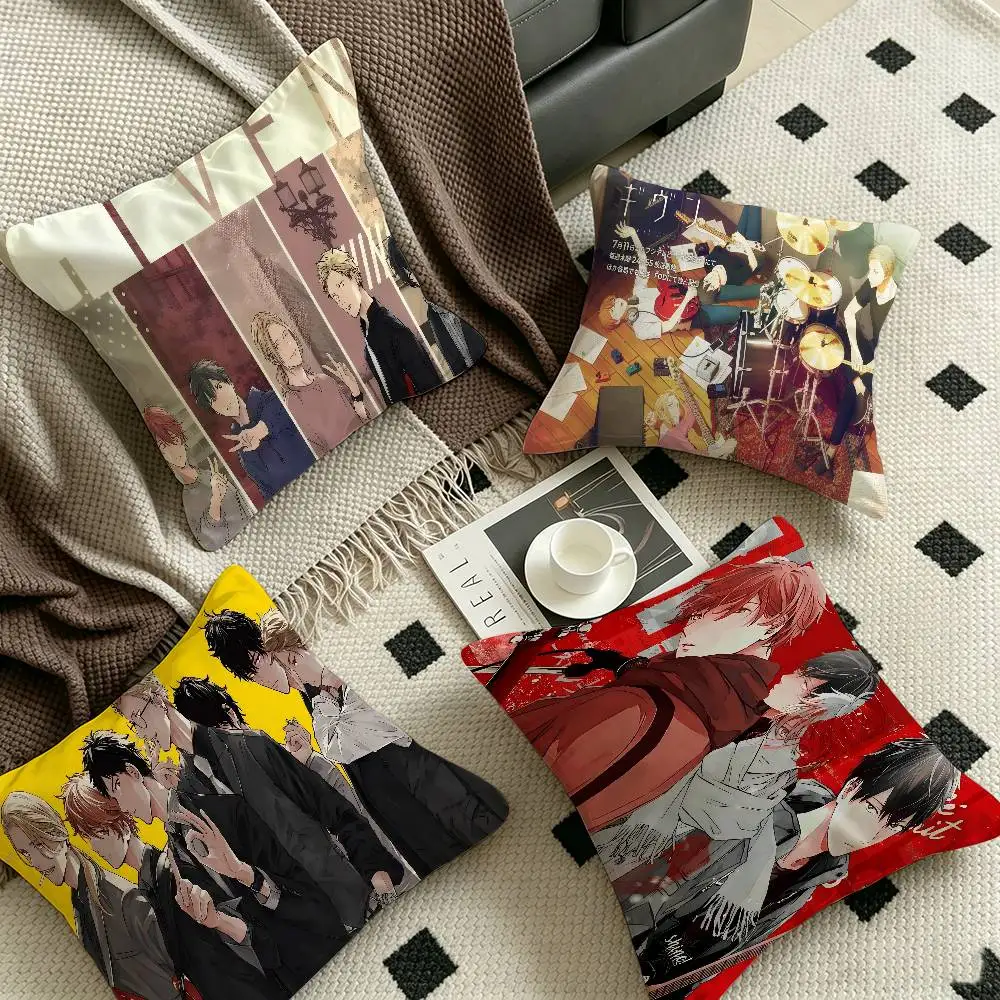 Japanses Cartoon Given Office Cushion Pillowcase Car Cushion Cover45X45CM Lumbar Pillowcase Sofa Pillowcover