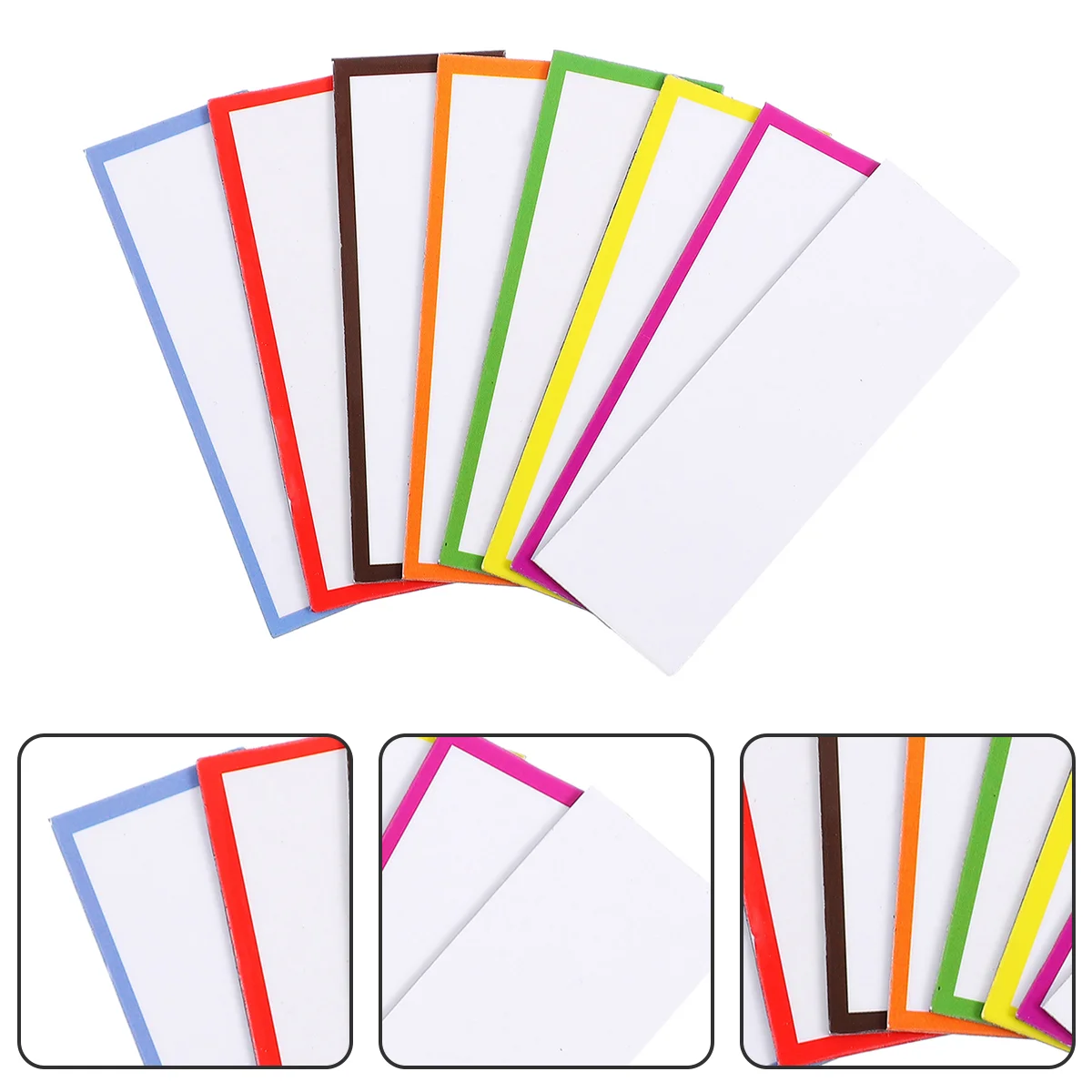 54 Pcs Writable Tiles Magnetic Label Name Tags Labels Crafts The Pet Stickers Blank Office Calendar