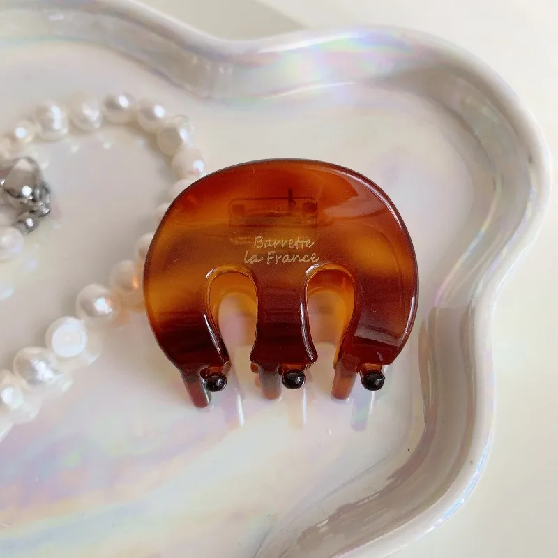 مقاطع الشعر الموضة للنساء أناقة بسيطة بلون صغير 4 سنتيمتر خلات مخلب كليب الفتيات مشبك شعر إكسسوارات الشعر 2026 جديد #4