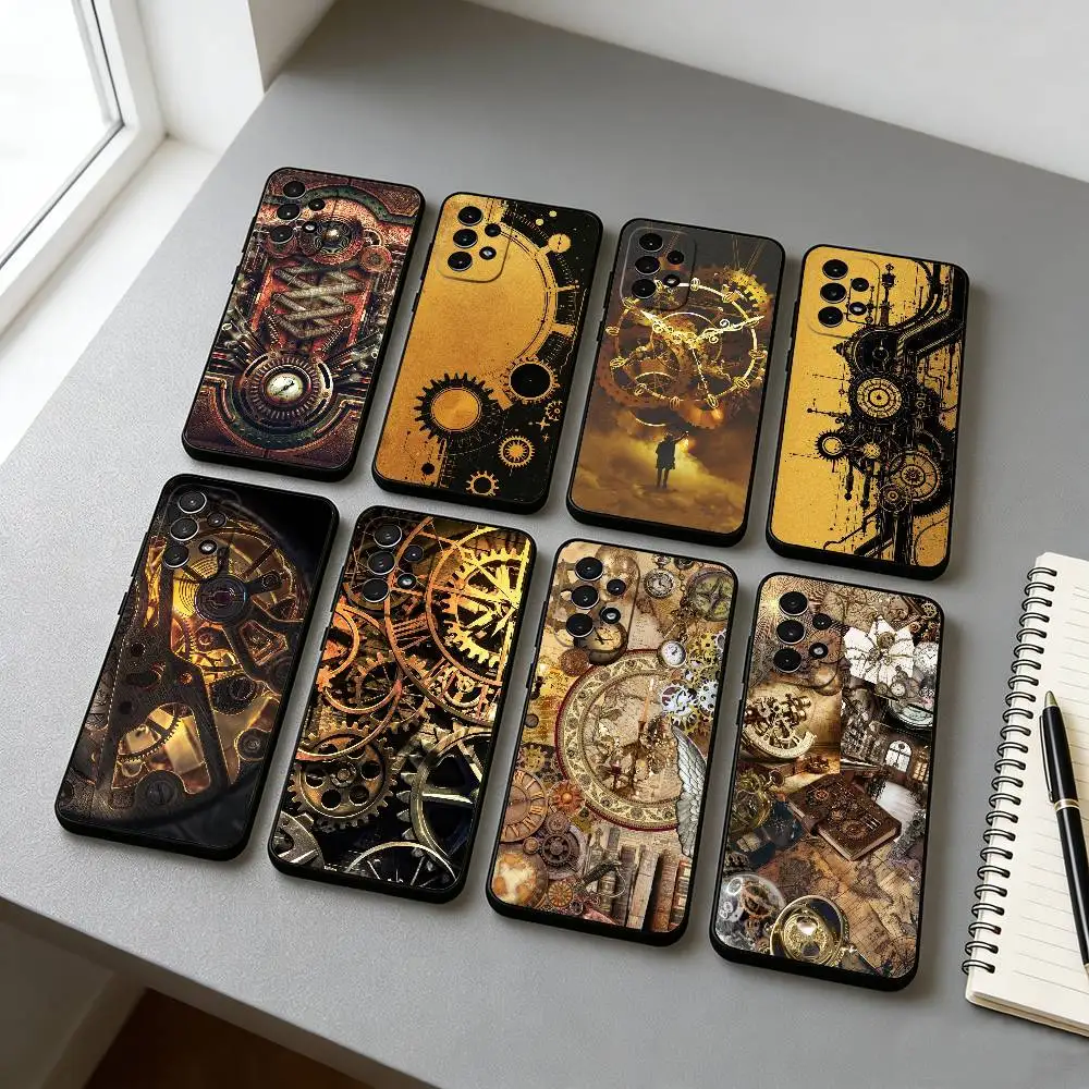 

S-Steampunk Aesthetic Phone Case For Samsung S25,S24,S21,S22,S23,S30,Ultra,S20,Plus,Fe,Soft Silicone Black Cover