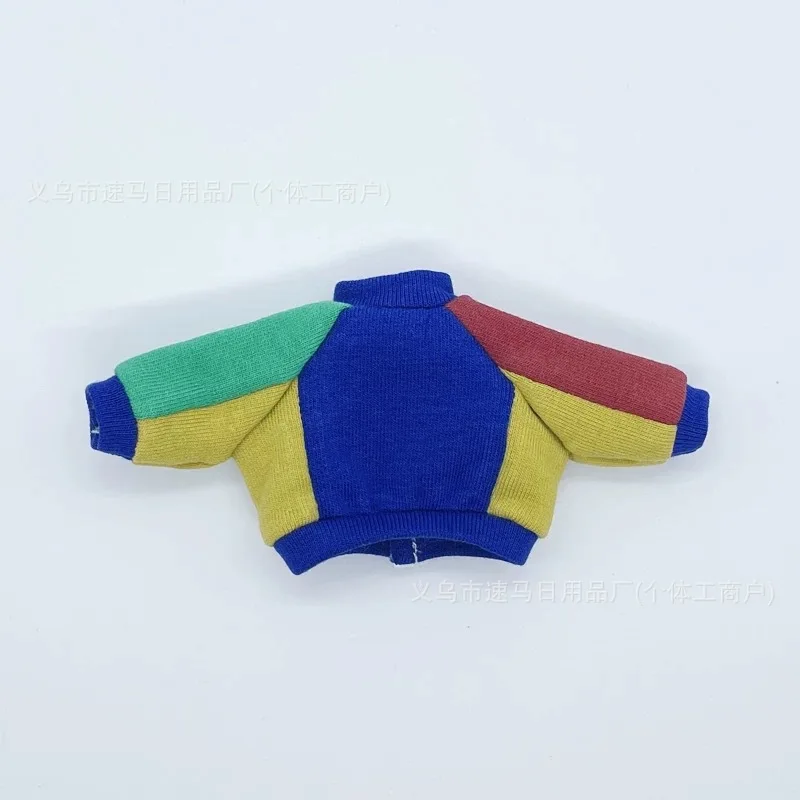 Bjd Clothes Accessories Doll Splicing Color Sweater Cool Street Fashion Dolls Clothing Children's Toys Handmade Dress Up